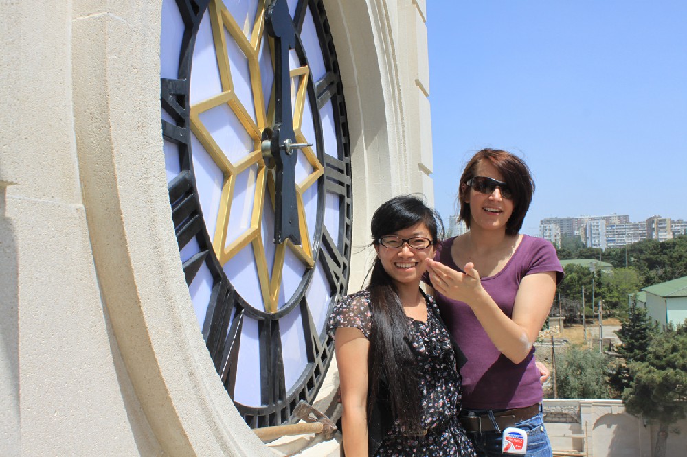 Instalação concluída dos relógios de torre personalizados do Azerbaijão, projeto de instalação de re